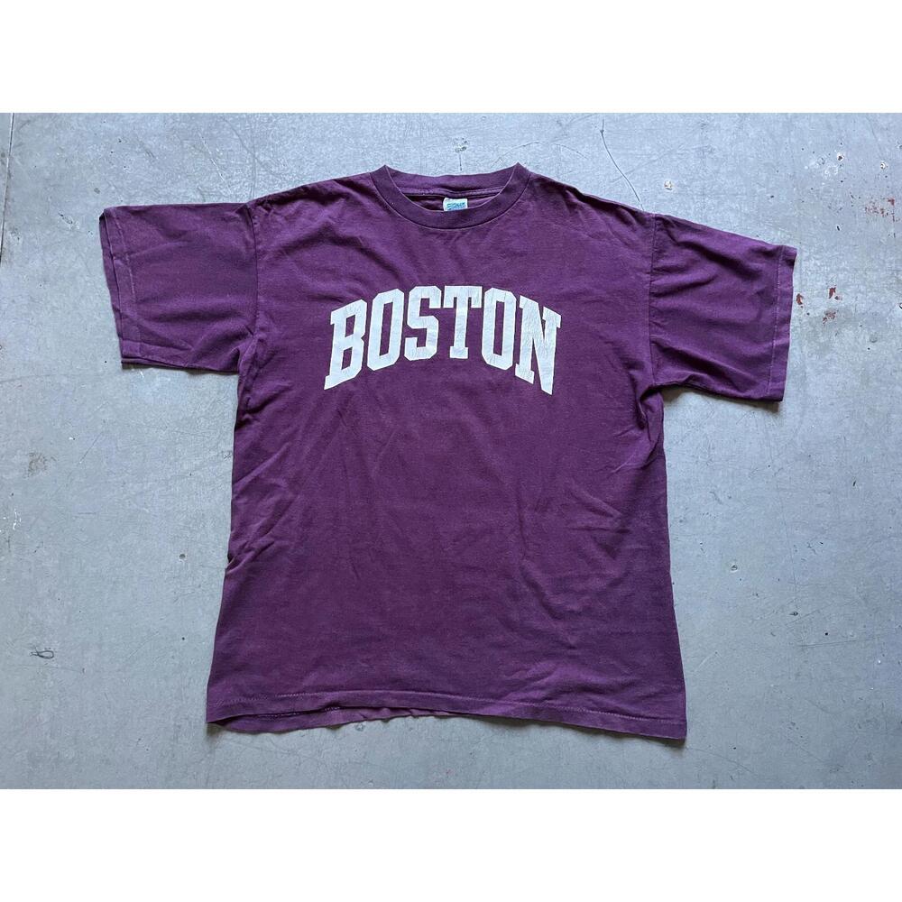 90S Salem Sportswear Boston Single Stitch Purple T Shirt Tee Final Sale